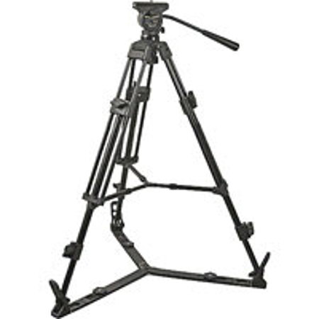 Bescor TH-660 Pro High Performance Video Tripod with Quick Release Fluid Head & Spreaders, Supports 15 lbs