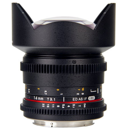 Bower Super-Wide 14mm T/3.1 Digital Cine Lens for Canon SLR Camera