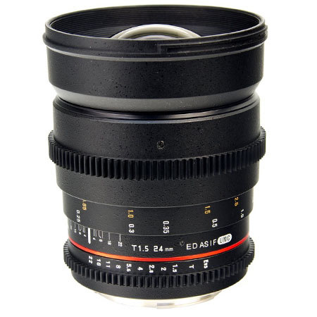 Bower 24mm T/1.5 Ultra-Fast Wide-Angle Digital Cine Lens for Samsung NX Cameras