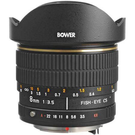 Bower 8mm f/3.5 Lens for Pentax APS-C DSLR Cameras