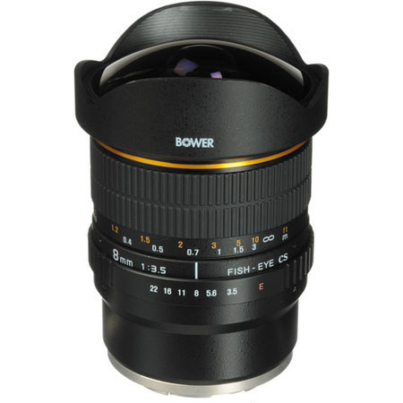 Bower Super-Wide 8mm f/3.5 Fisheye Lens for Sony E-mount Cameras