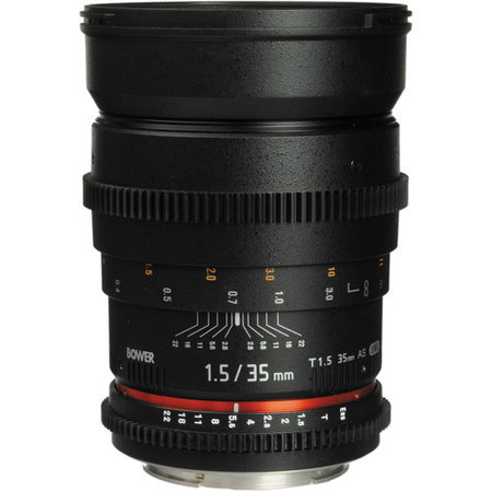 Bower 35mm T/1.5 Cine Lens for Nikon DSLR Cameras