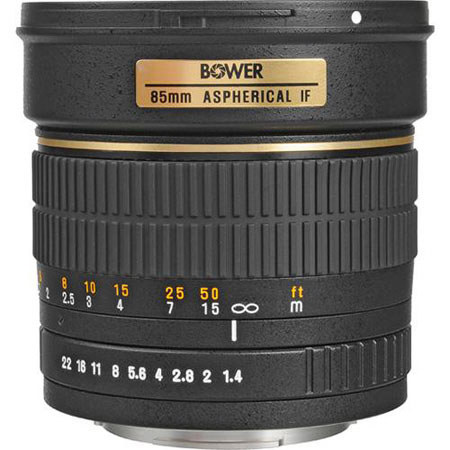 Bower 85mm f/1.4 High-Speed Mid-Range Telephoto Lens for Nikon DSLR Cameras