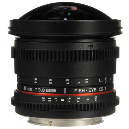 Bower 8mm T/3.8 Fisheye HD Cine Lens for Olympus Four-Thirds DSLR Mount
