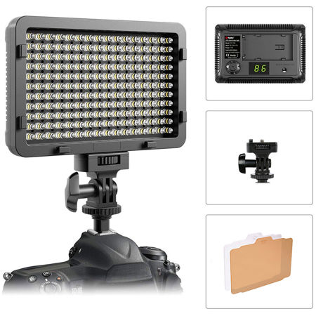 Bescor WAFFLEK Triple 300W 176 Daylight Bulb LED Studio Light Kit