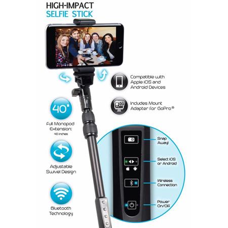 iBower High-Impact Selfie Stick with Wireless Shutter Control