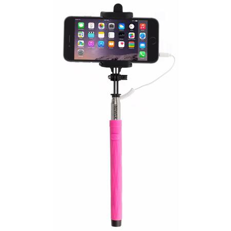 iBower Compact Wired 30" Selfie Stick, Pink