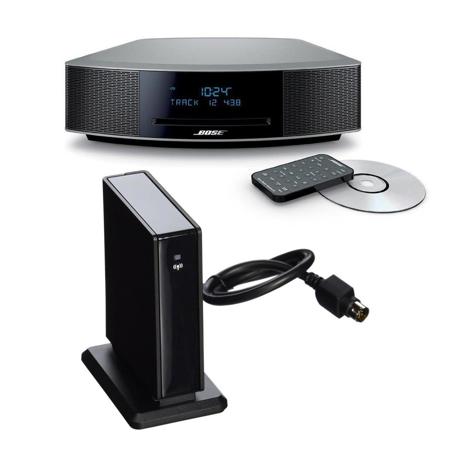 Bose Wave Music System IV with Remote, Platinum Silver W/Bose Wave BT Music Adp
