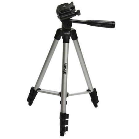 Bower Steady Lift 3-section Aluminum Tripod with Pan Head - Black