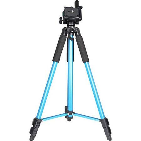 Bower 3-section Aluminum Tripod with 3-Way Pan Head - Blue
