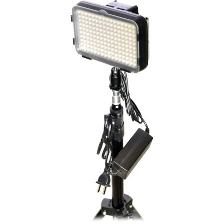 Bescor XT160 Bi-Color LED On-Camera 1-Light with 6' Stand