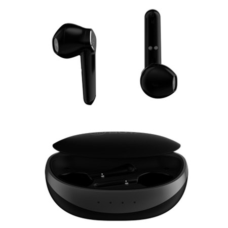 BOYA BY-AP100 True Wireless Stereo Semi-In-Ear Earbuds with Charging Case, Black