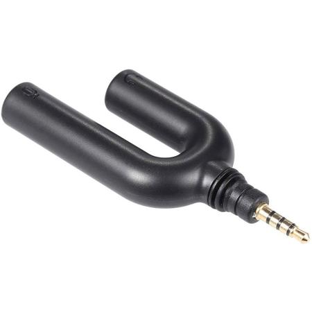 BOYA BY-AUM3 U Shape TRRS Omni-Directional Mic with Headset Splitter Adapter