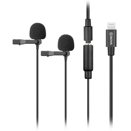 BOYA BY-M2D Digital Dual Clip-On Lavalier Microphones for iOS Devices