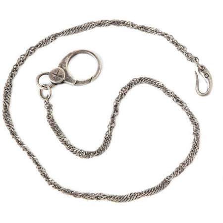 Barber Shop Braided Brass Pocket Chain, Antique Silver Color