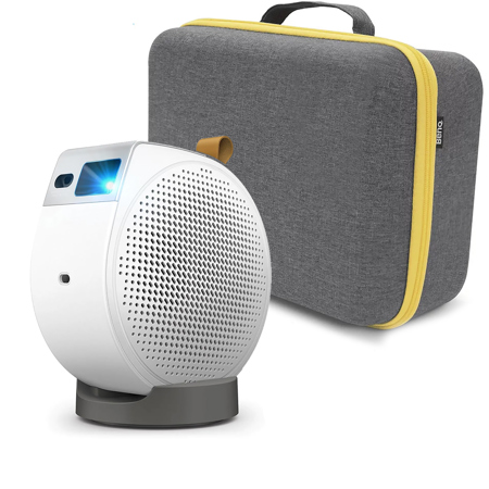 BenQ GV50 FHD Laser DLP Smart Ceiling Projector, White, Bundle with Carry Case