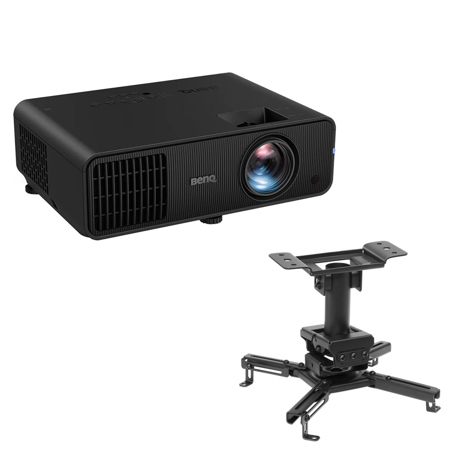 BenQ LH600ST Full HD 4LED Short-Throw DLP Projector, Bundle w/H&A Ceiling Mount