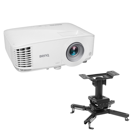 BenQ MH733 Full HD DLP Business Projector, Bundle with H&A Ceiling Mount