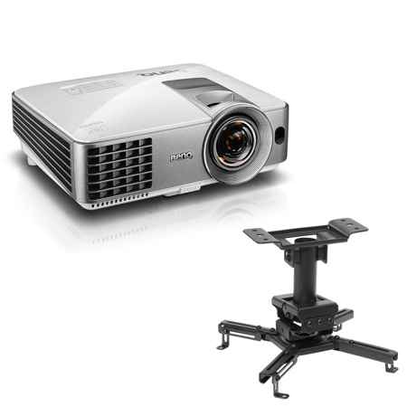 BenQ MW632ST WXGA Short-Throw DLP Business Projector, Bundle with H&A Ceiling Mount