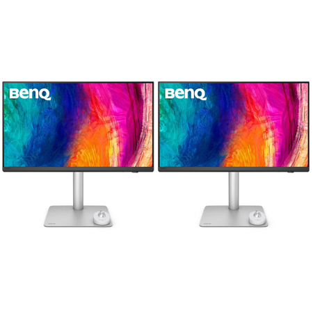 BenQ PD2730S DesignVue 27" 16:9 5K IPS LED HDR Designer Monitor, White, 2-Pack