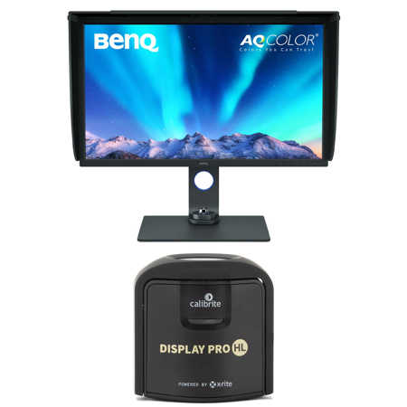 BenQ SW321C 32" 16:9 4K UHD Photo and Video Editing HDR IPS LED Monitor, Bundle with Calibrite ColorChecker Display Pro