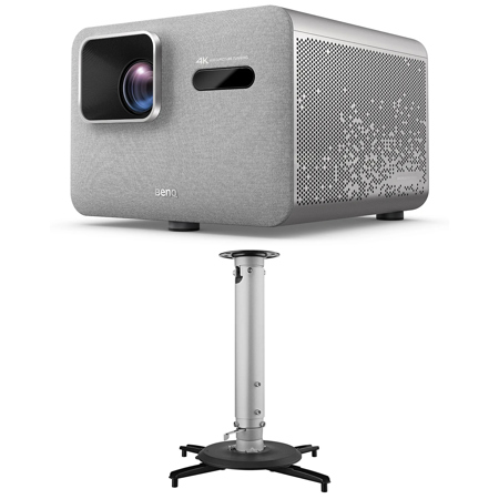 BenQ TK705STi 4K Ultra HD HDR LED DLP Short Throw Smart Home Theater Projector with CM00G3 Universal Ceiling Mount