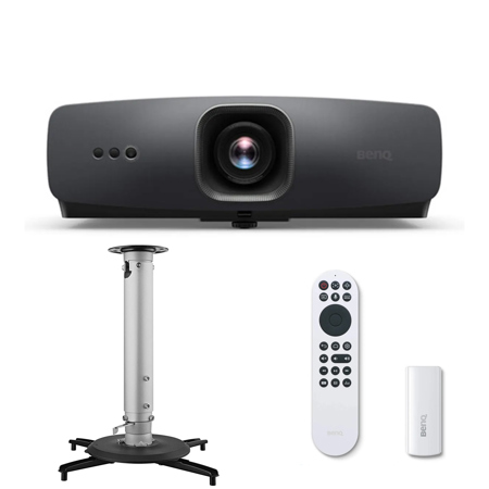 BenQ W2720i 4K Ultra HD HDR 4LED DLP Smart Home Theater Projector, Bundle with CM00G3 Universal Ceiling Mount