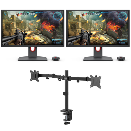 BenQ ZOWIE XL2540K 24.5" FHD 16:9 240Hz TN Gaming Monitor Pair with Dual Stand