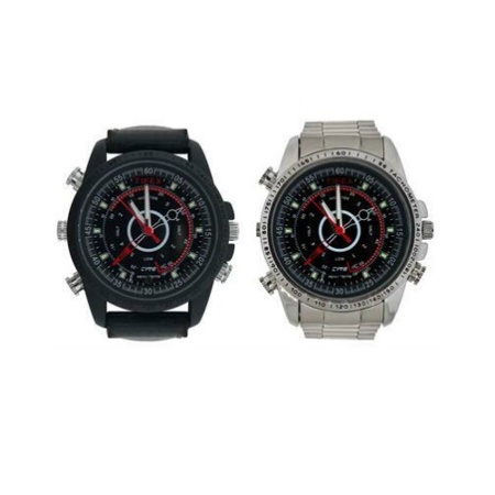 Brickhouse Security HD Waterproof Spy Watch, Silver