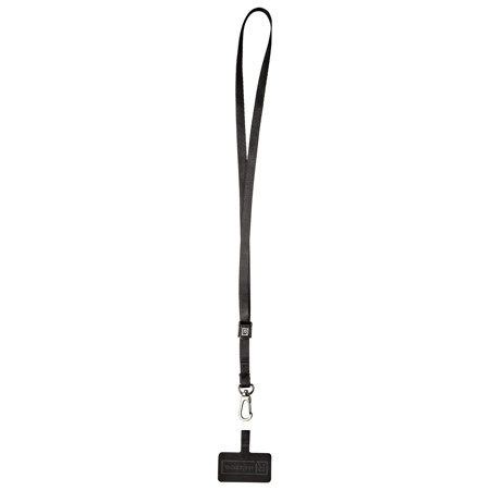 BlackRapid 47" WandeR Lanyard LG Set with TetheR Tab, Black, Black