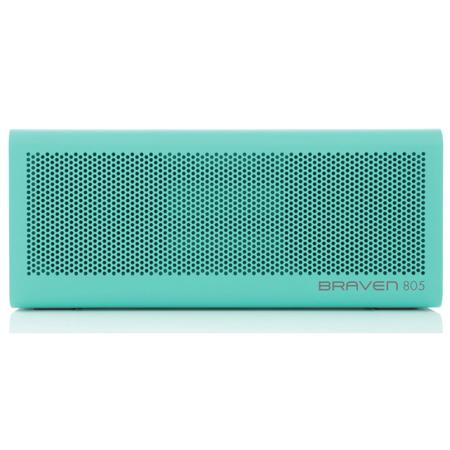 Braven 805 Wireless Bluetooth Speaker with Built-in Mic, Single, Teal/Gray