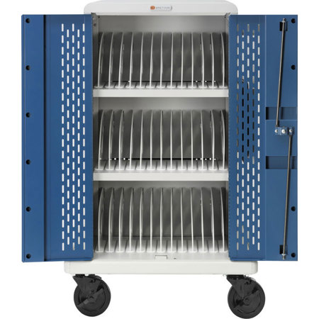 Bretford Core M 36-Unit Store Cart with Removable Rear Panel, Topaz/Concrete