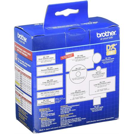 Brother 12mm (0.47") Round Paper Adhesive Label, 1200 Labels