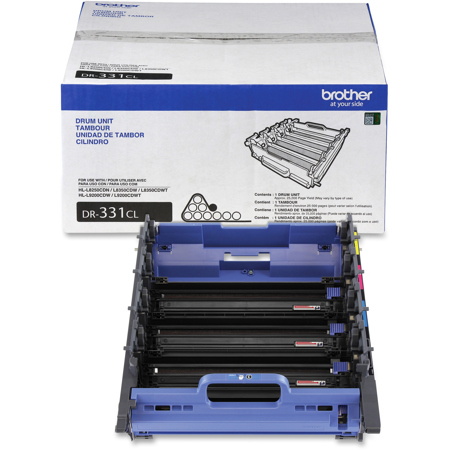 Brother DR-331CL Replacement Drum Set, 25000 Pages Yield, 4-Pack