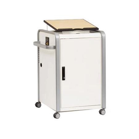 Bretford EXPLORE Steel Presentation Lectern Shuttle, Aluminum/Concrete, Tower Only, Natural Maple