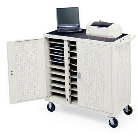 Bretford Core XL LAP30EULFR Storage Cart, Front Electrical Unit, Timer,Gray Mist