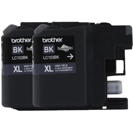Brother Innobella XL Series High Yield Black Ink Cartridge, 2 Pack