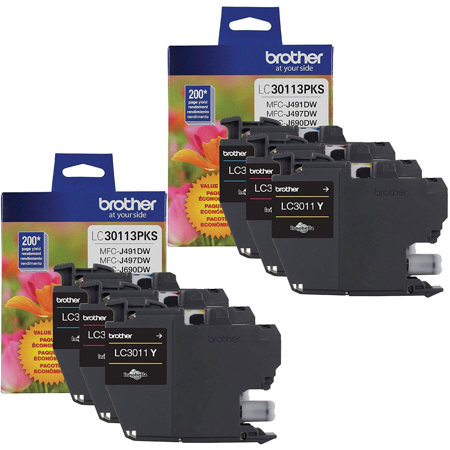 Brother 2 Pack LC101 Innobella Standard-Yield 3-Color Ink Cartridge Set