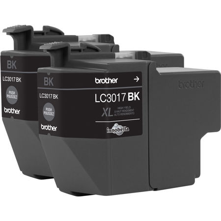 Brother Black High Yield XL Ink-Jet Cartridge, 550 Page Yield (Each), 2 Pack