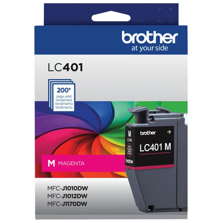 Brother LC401 Genuine Ink Cartridge for MFC-J1010DW,MFC-J1012DW,MFC-J1170DW Magenta Standard Capacity Single