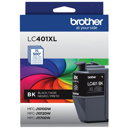 Brother LC401 Genuine Ink Cartridge for MFC-J1010DW,MFC-J1012DW,MFC-J1170DW Black High Capacity Single