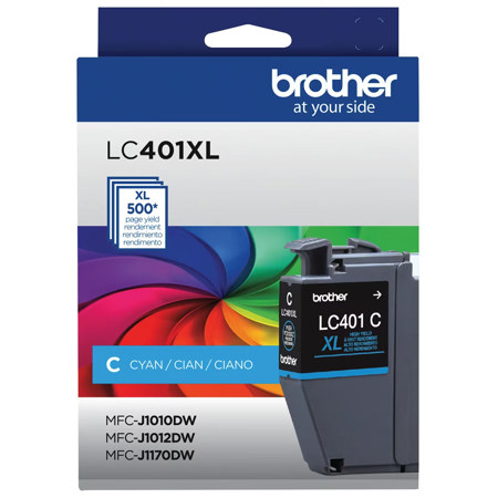 Brother LC401 Genuine Ink Cartridge for MFC-J1010DW,MFC-J1012DW,MFC-J1170DW Cyan High Capacity Single