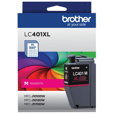 Brother LC401 Genuine Ink Cartridge for MFC-J1010DW,MFC-J1012DW,MFC-J1170DW Magenta High Capacity Single