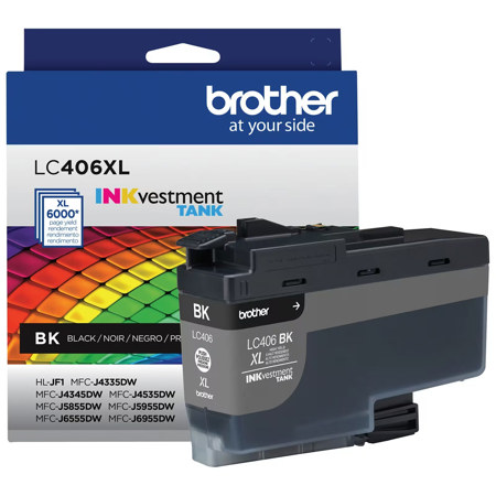 Brother LC406 Genuine INKvestment Tank Ink Cartridge Black High Capacity Single