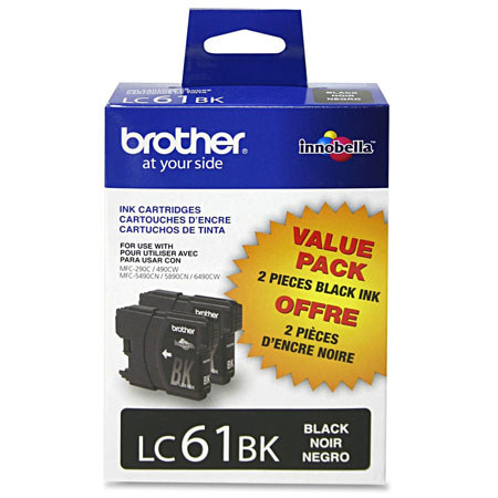 Brother LC612PKS Innobella Black Ink Cartridge, 2-Pack