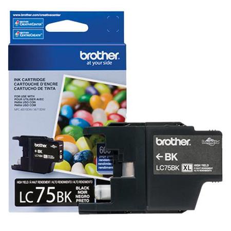 Lc75bk Brother 2 Pack LC75BK Innobella High Yield (XL Series) Black Ink Cartridge