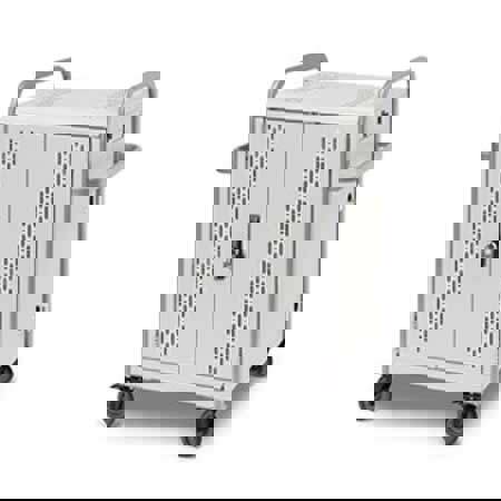 Bretford 24-Unit Pulse Medium Cart with 5" Casters for Chromebook and Tablets, Auxiliary Outlet