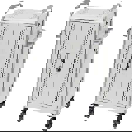Bretford 30-Unit Pulse Small Cart with 5" Casters for Chromebook and Tablets, Auxiliary Outlet