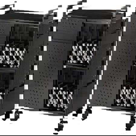 Bretford NETBOOK32-D 32 Unit Micro Computer Netbook Storage Cart, Silver