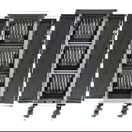 Bretford EVER Storage and Charge Cart with 3x MiX Module System and 45x USB Ports for Up to 45 Devices